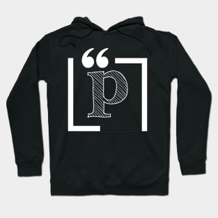 Letter P: Monogram Initial letter p Hoodie